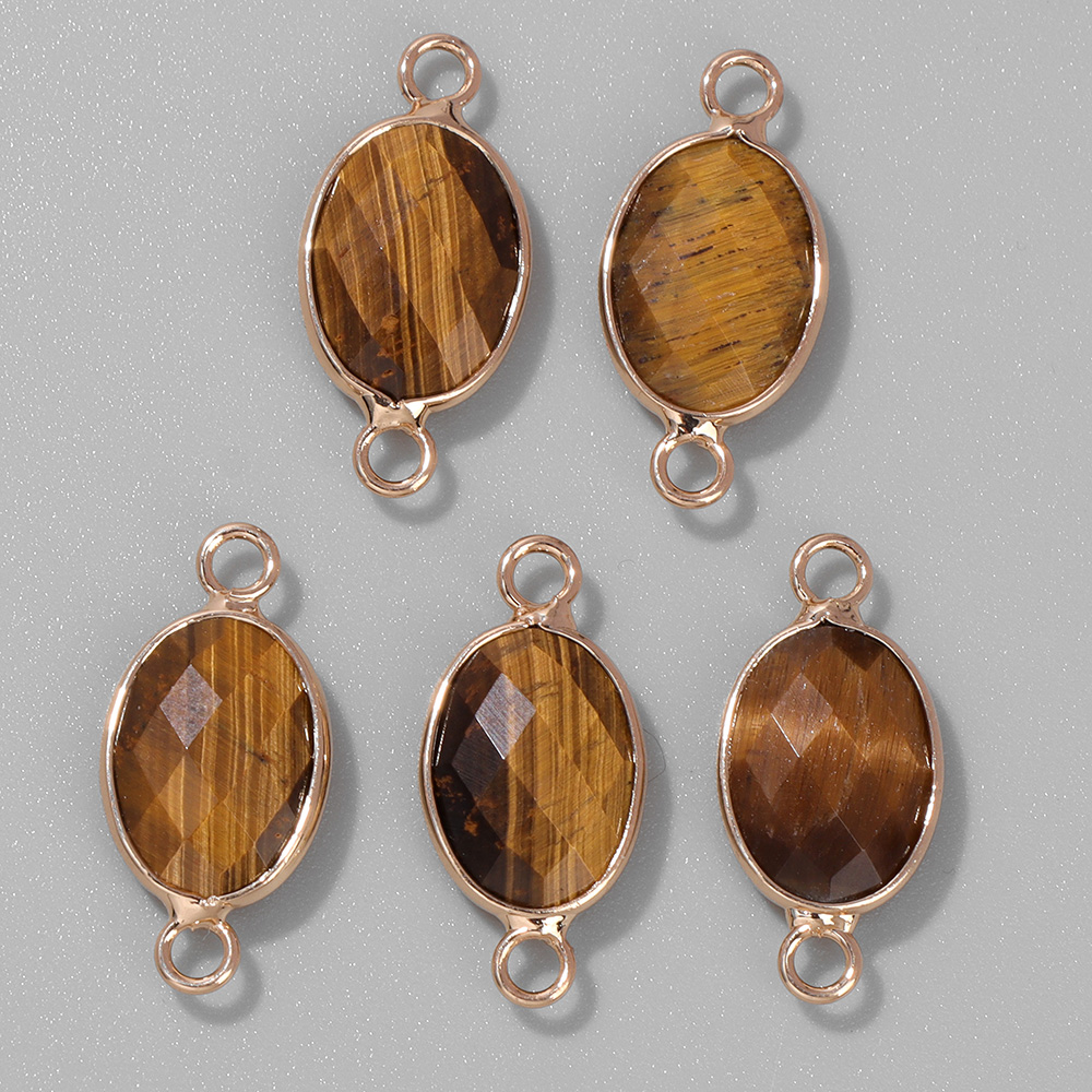 Crystal Pendant Necklace Natural Stone - 3 шт., подвески «тигровый глаз»