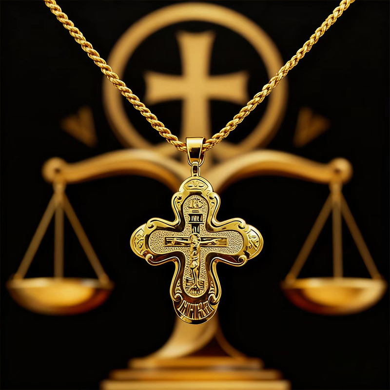Cross Pendant Necklace Gold - Новый православный наперсный крест 2026 года,