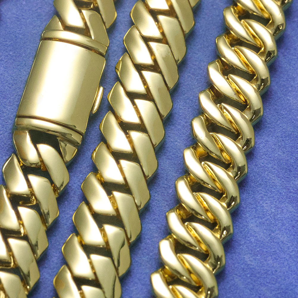 Cuban Link Chain 12Mm - Цепочка ESKEEM Monaco с высокой полировкой,
