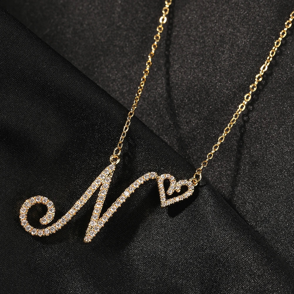 Initial Letter Necklace 18K Gold - Персонализированное ожерелье с инициалом в виде