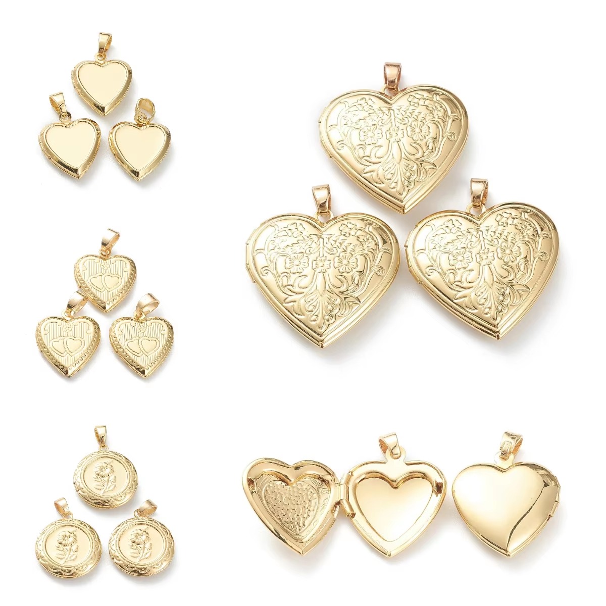 Heart Locket Necklace Photo - 10 шт. подвесок-медальонов в форме сердца