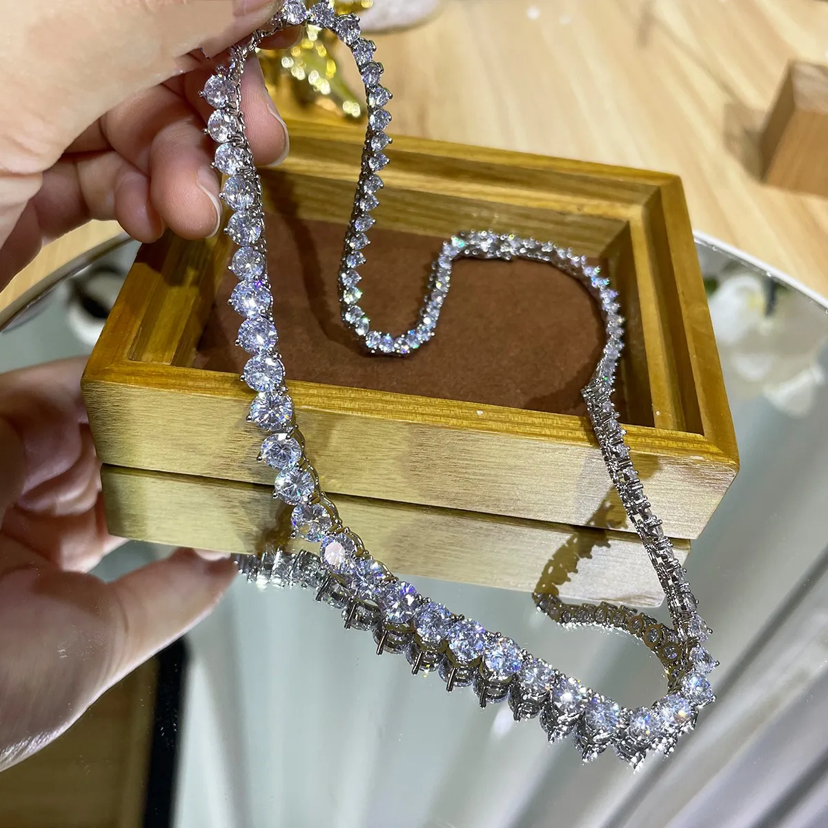 Cross Pendant Necklace Gold - Женское Ожерелье для тенниса, Роскошное дизайнерское