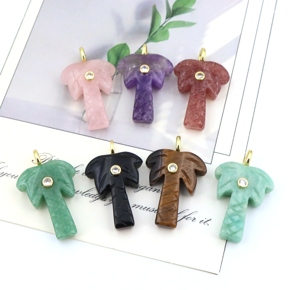 Crystal Pendant Necklace Natural Stone - Подвеска из натурального камня в форме