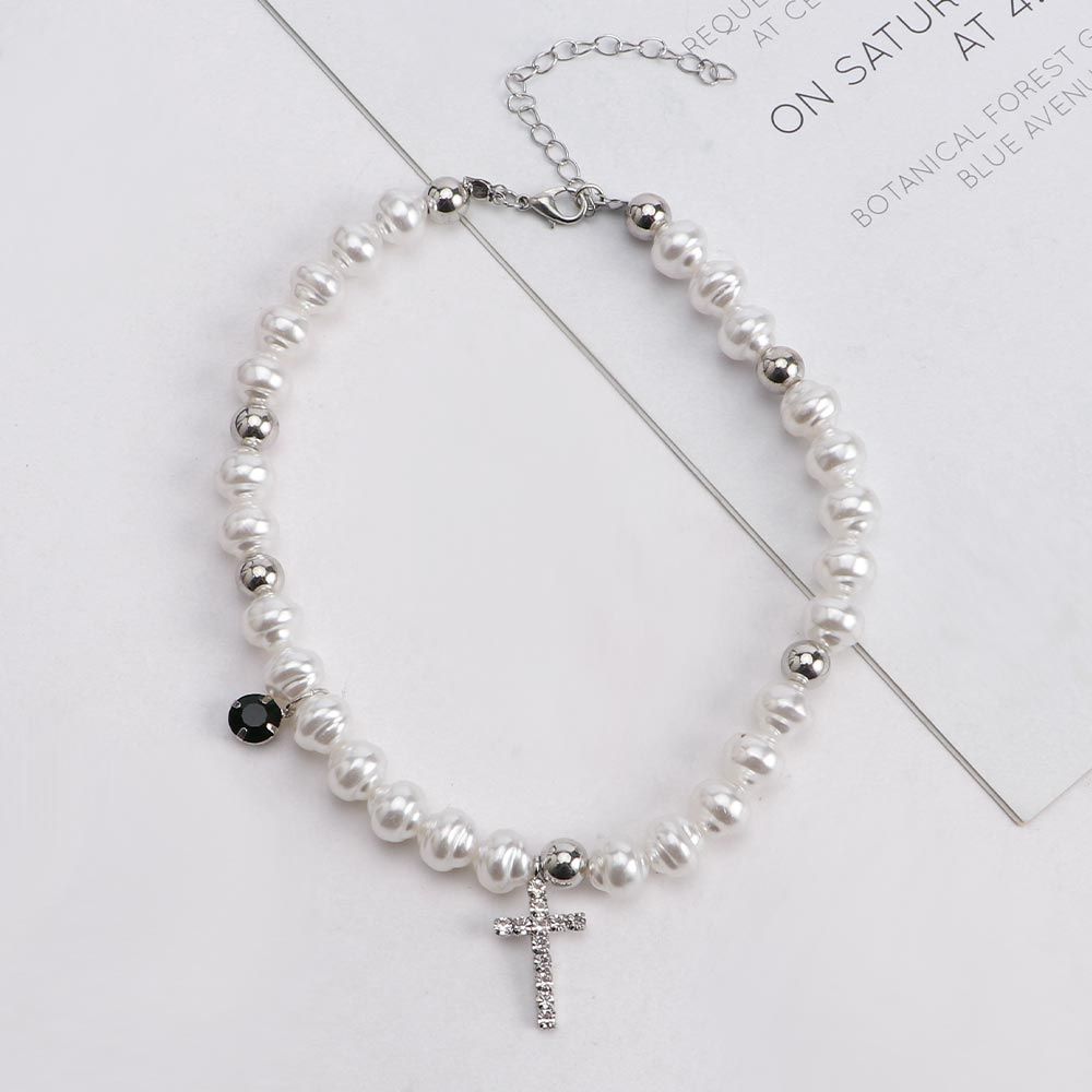 Pearl Choker Necklace Vintage - Женское винтажное ожерелье с подвеской в