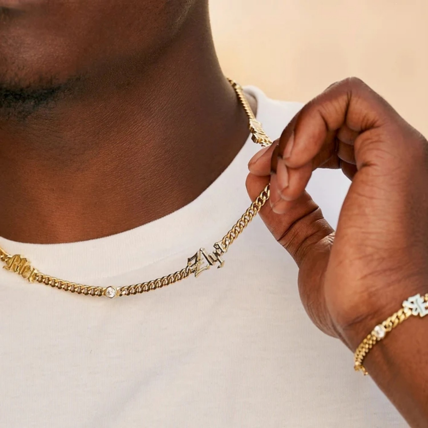 Cuban Link Chain 12Mm - Индивидуальное ожерелье с именем в старинном
