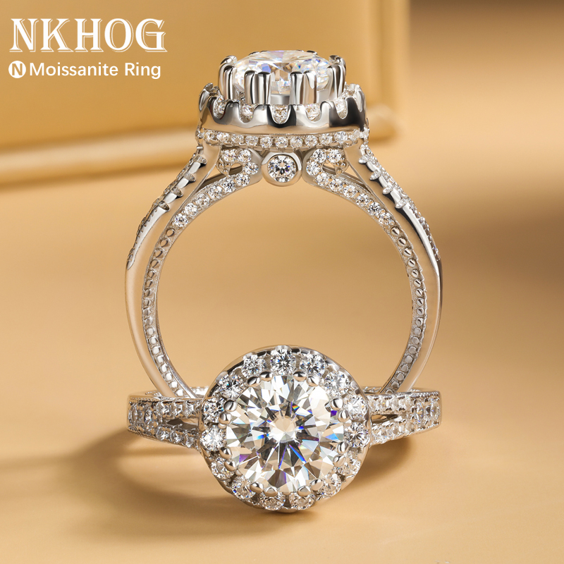 Moissanite Engagement Ring 1 Carat - Настоящие кольца с муассанитом 2 карата,