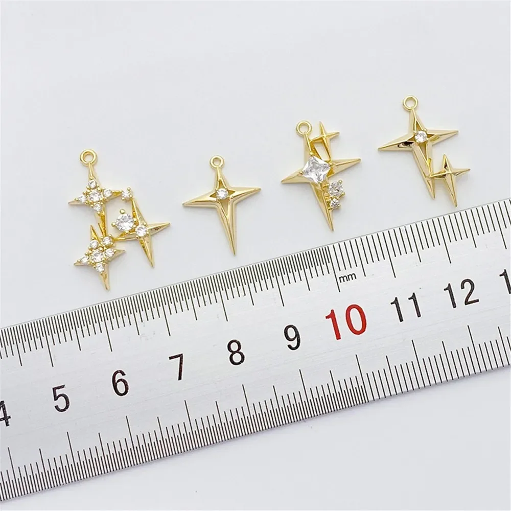Cross Pendant Necklace Gold - 14-каратное позолоченное микроинкрустированное циркониевым крестом, кулон