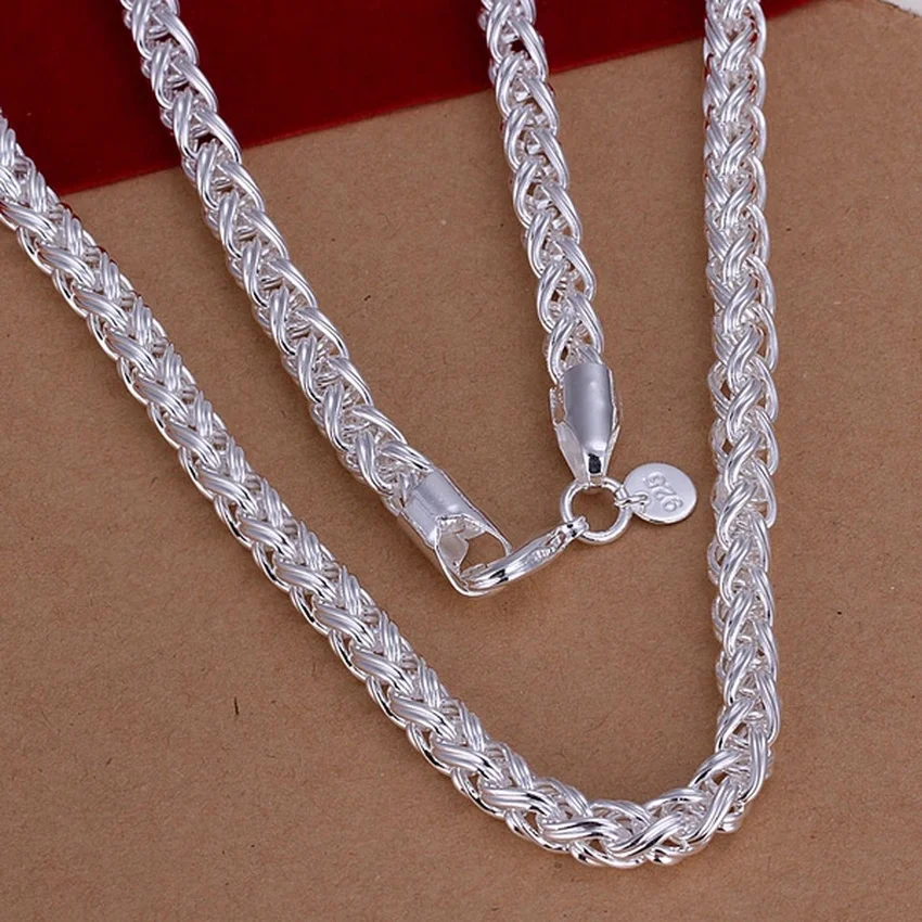 925 Sterling Silver Chain Necklace Men - Ожерелье из стерлингового серебра 925 пробы,