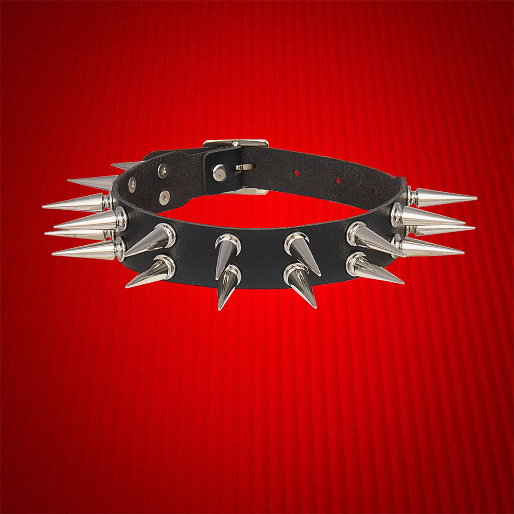 Goth Punk Spike Choker - Длинный колье с шипами для женщин