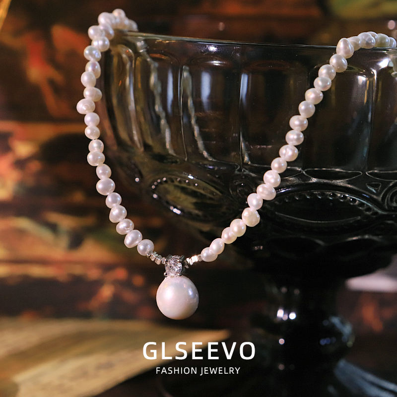 Pearl Choker Necklace Vintage - Новая мода пресноводный жемчуг циркон ожерелье