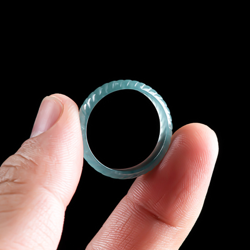 Rings - Кольца из натурального бирманского жадеита синего