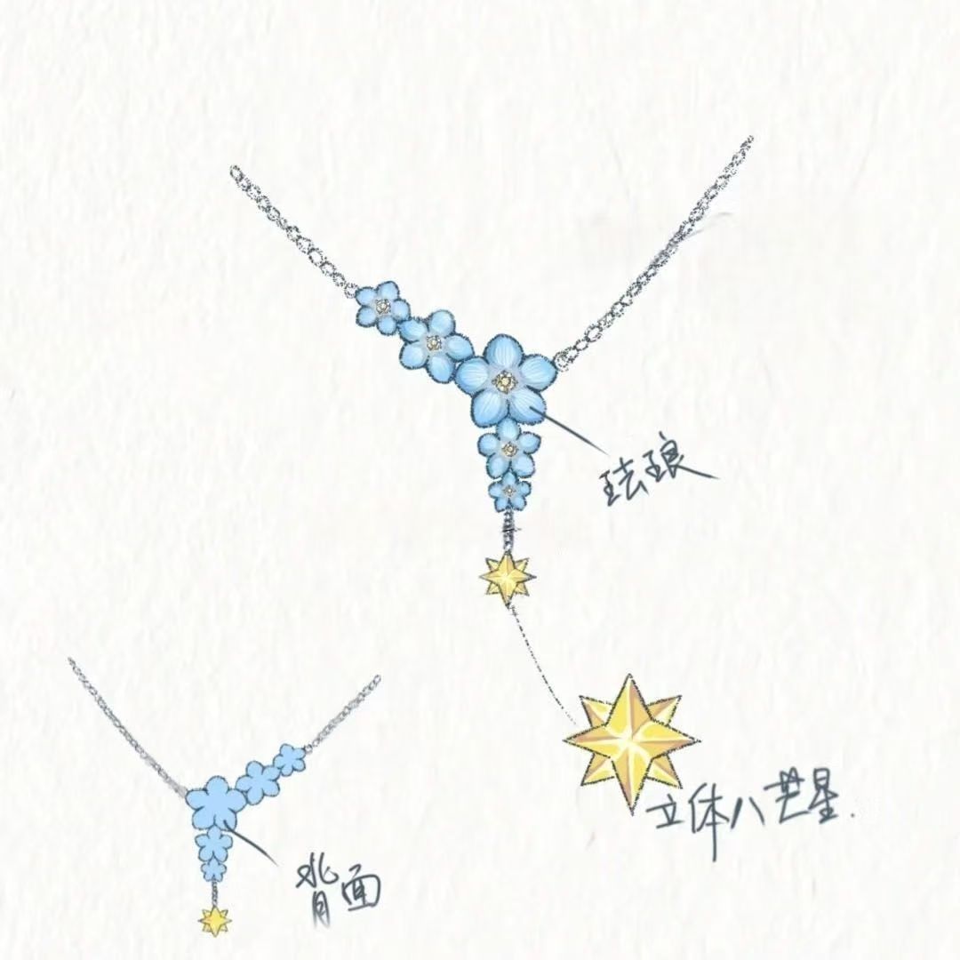 Anime Pendant Necklace - Кулон-подвеска «Любовь и Глубокий Космос» с