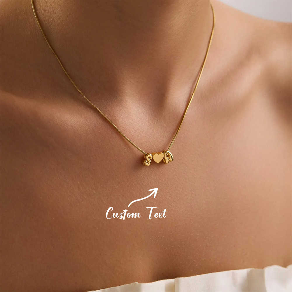 Custom Name Necklace Stainless Steel - Персонализированное ожерелье с двумя инициалами и