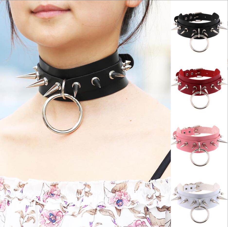 Goth Punk Spike Choker - Женский и мужской чокер с заклепками,