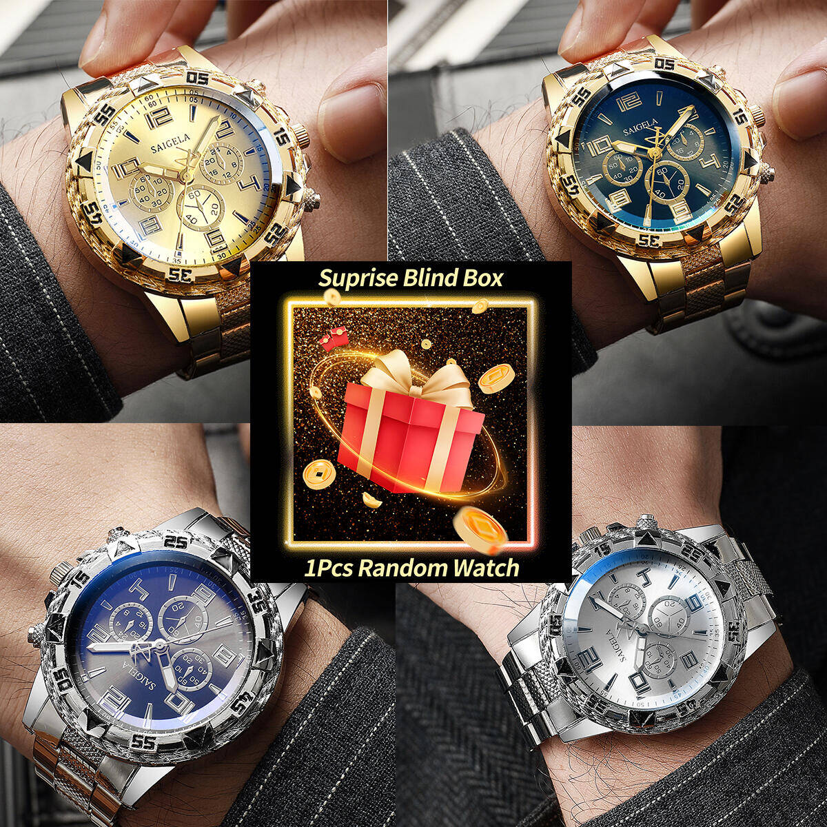 Watch Accessories - 1 шт., загадочные часы-сюрприз, слепая коробка-мужские