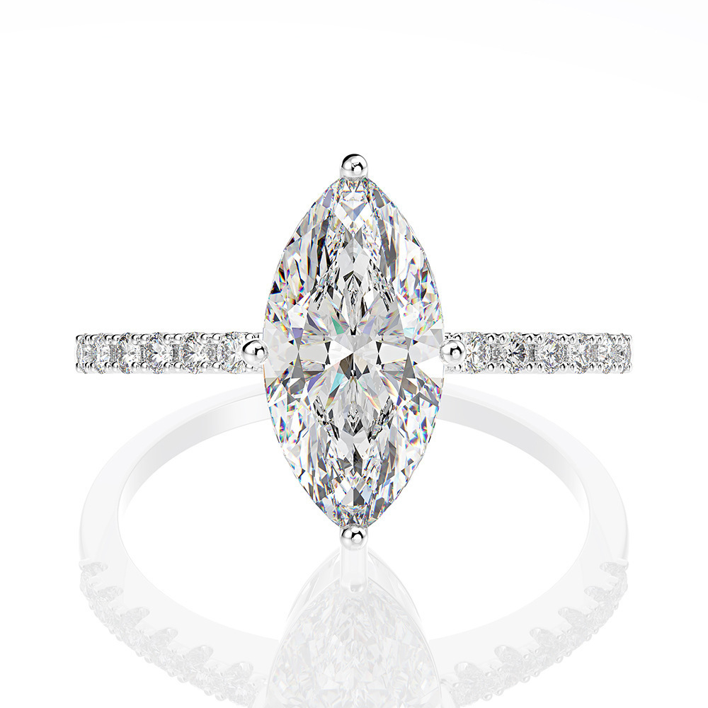 Moissanite Engagement Ring 1 Carat - Роскошные обручальные кольца из настоящего 1