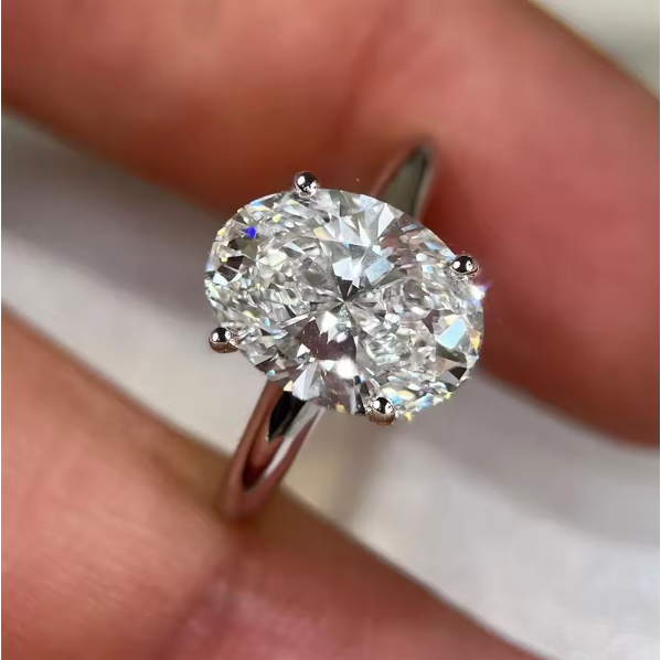 Moissanite Engagement Ring 1 Carat - Обручальные кольца с муассанитом овальной огранки