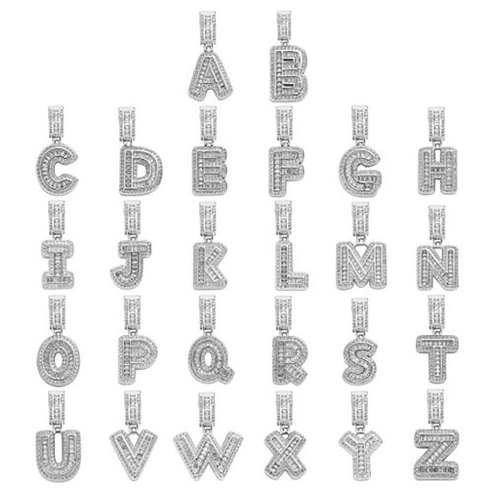 Initial Letter Necklace 18K Gold - Настоящие 18K позолоченные инициальные буквы хип-хоп
