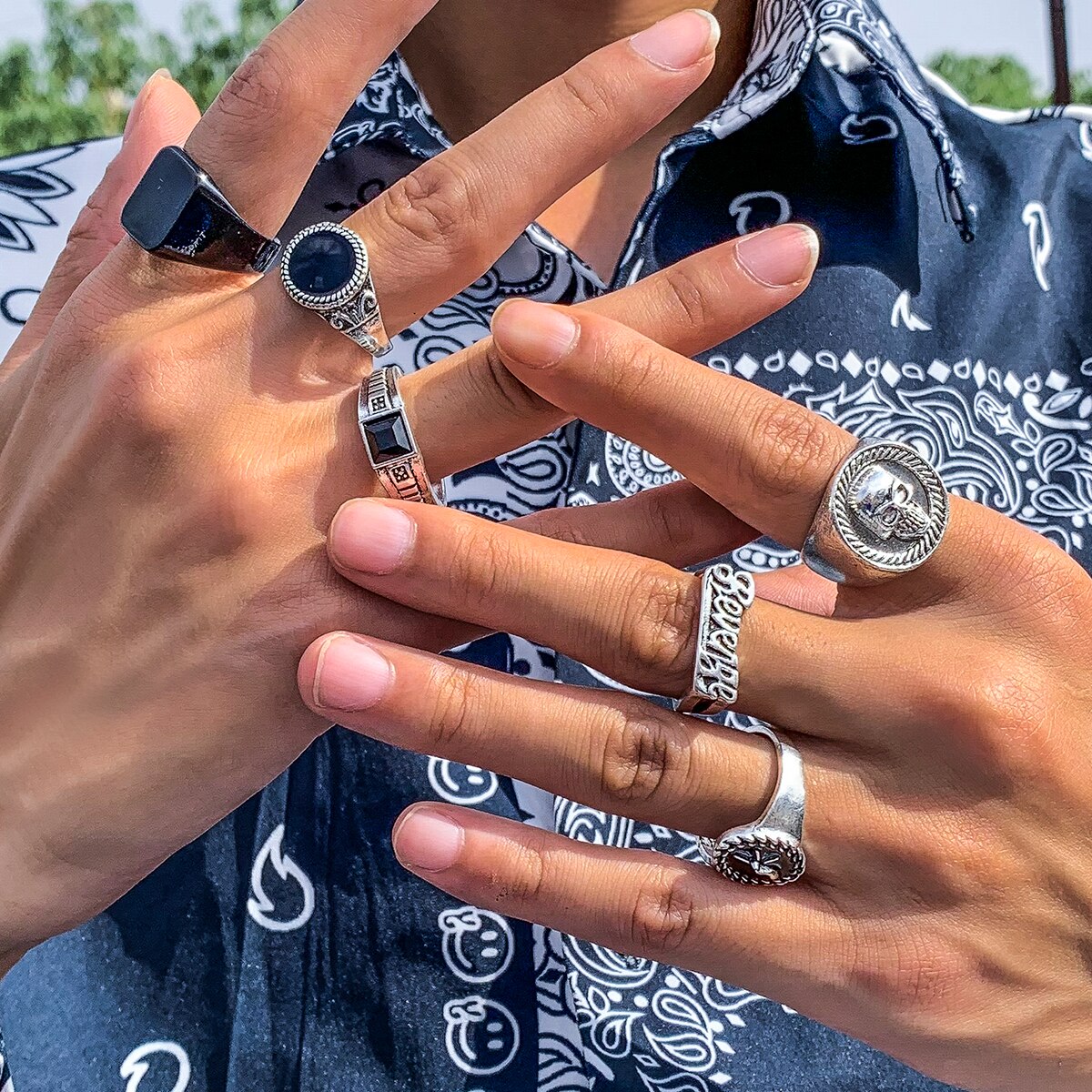 6 шт./набор, винтажный набор к – обзор и цена Vintage Punk Knuckle Rings Set
