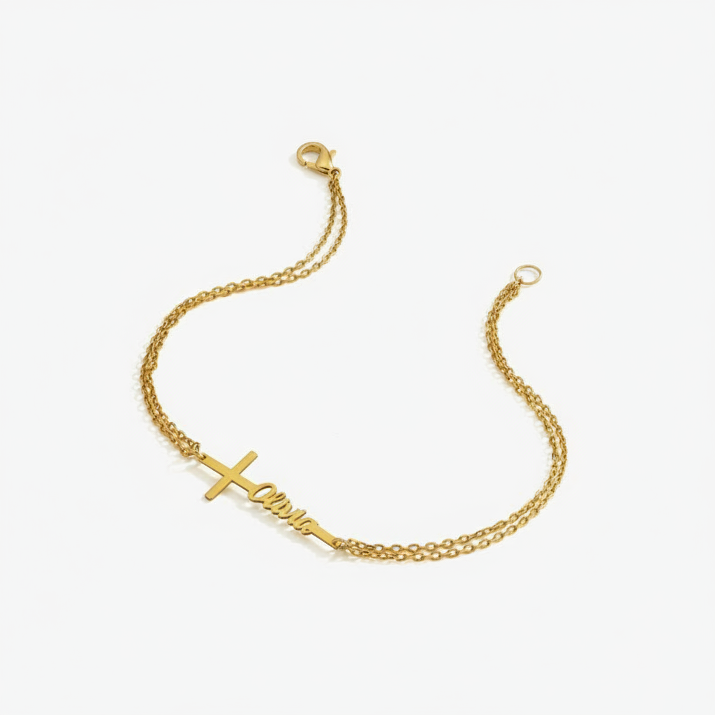 Персонализированный браслет с  – обзор и цена Cross Pendant Necklace Gold
