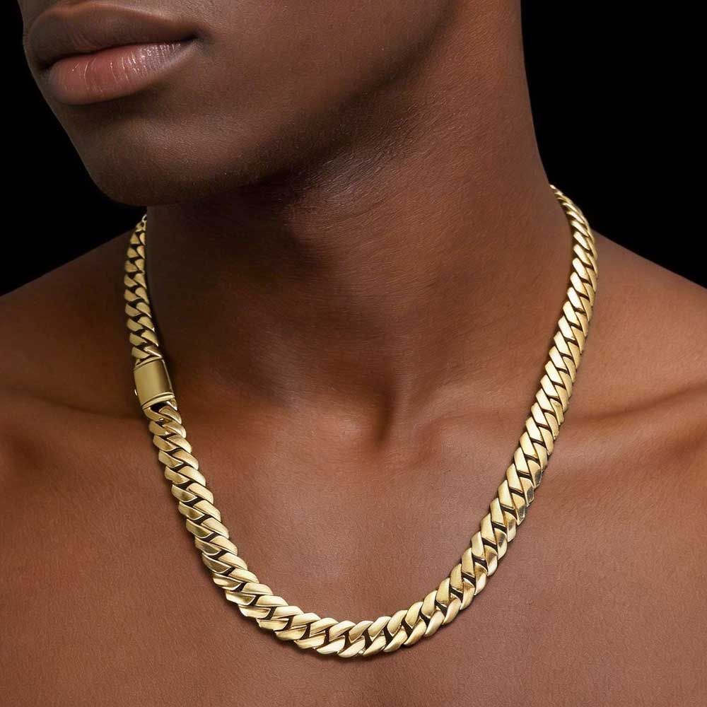 Цепочка ESKEEM Monaco с высоко – обзор и цена Cuban Link Chain 12Mm