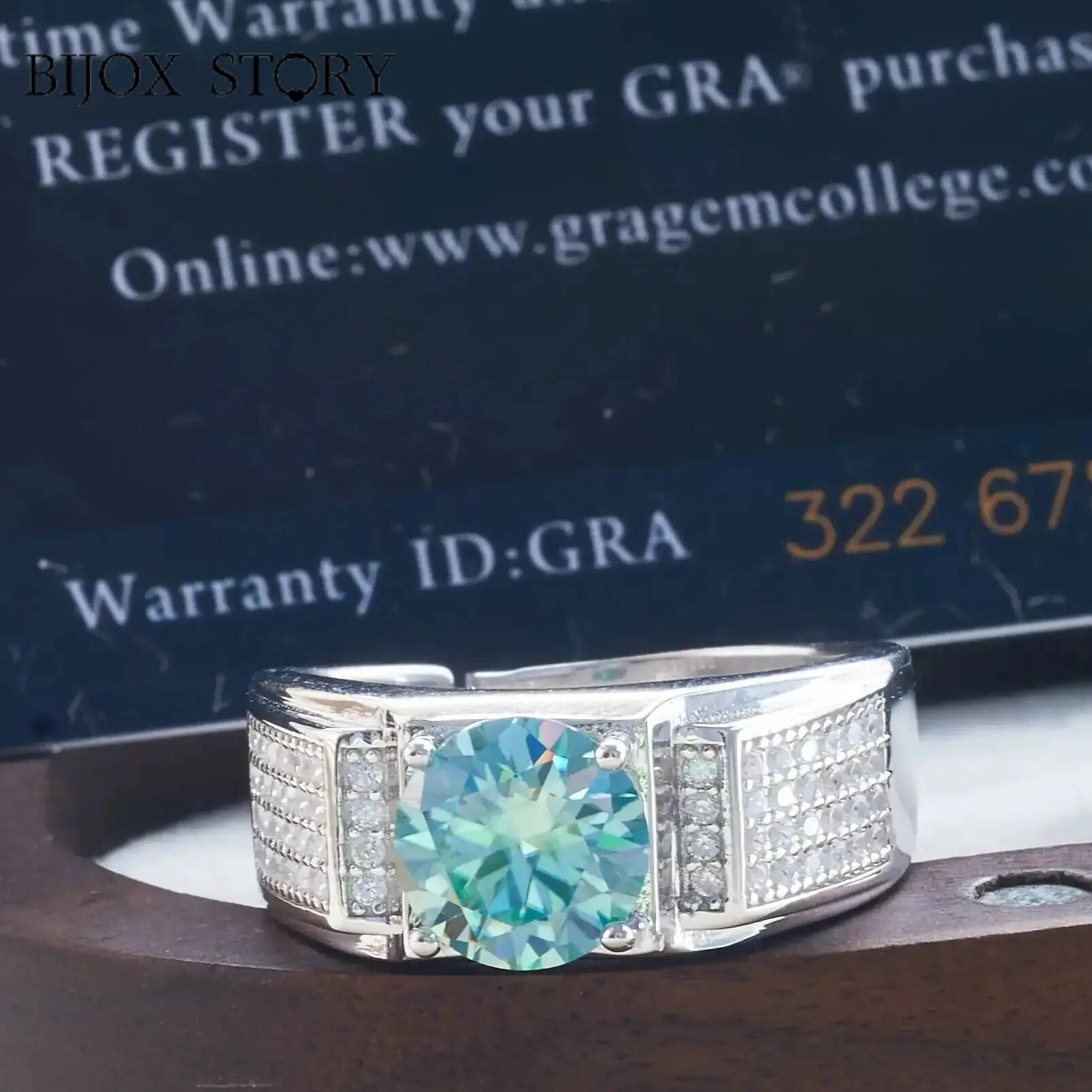 Кольцо Муассанит мужское из се – обзор и цена Moissanite Engagement Ring 1 Carat