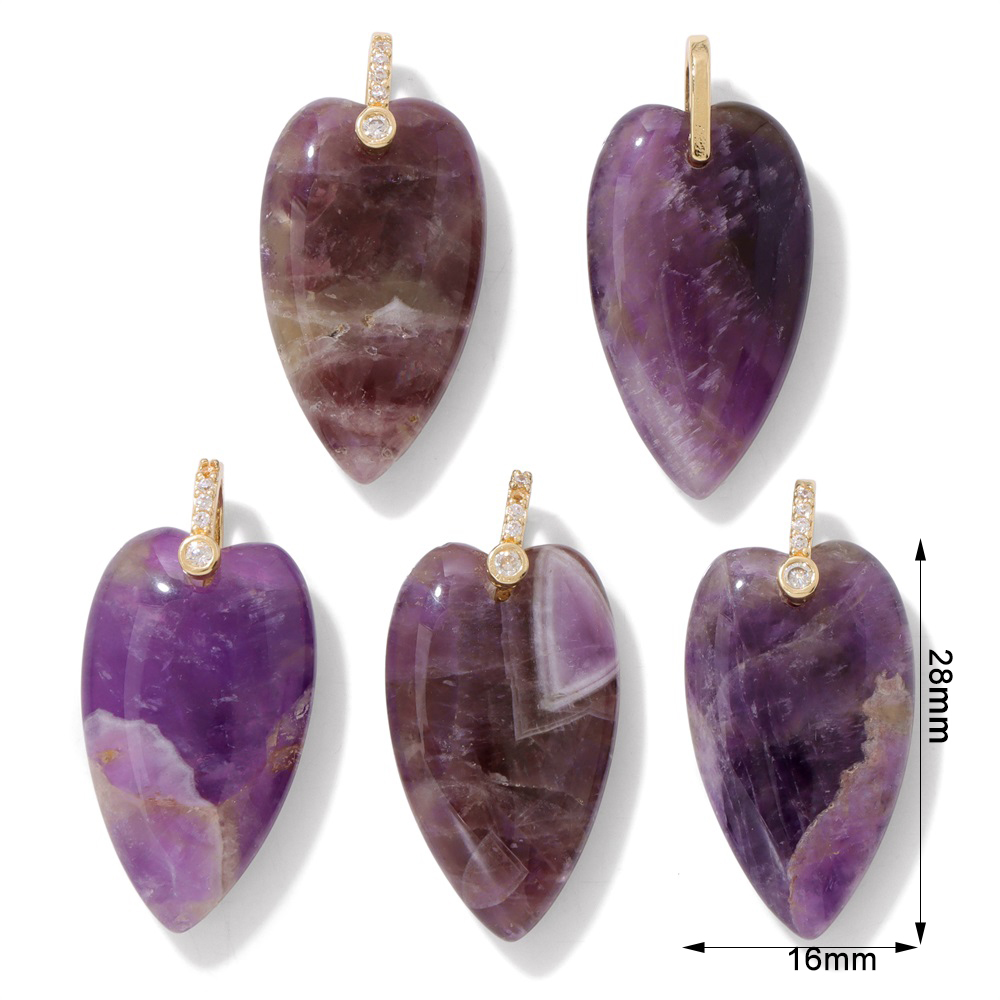 2 шт. подвески-сердечки из нат – обзор и цена Crystal Pendant Necklace Natural Stone