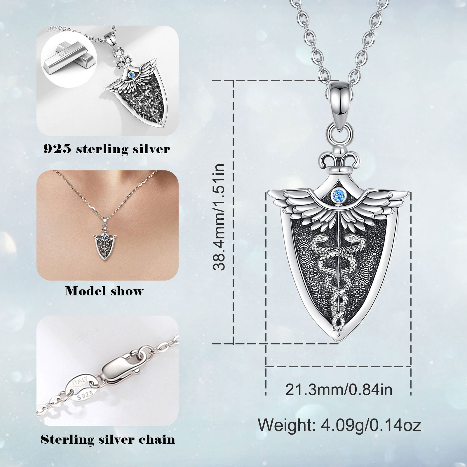 Ожерелье Eudora из стерлингово – обзор и цена 925 Sterling Silver Chain Necklace Men