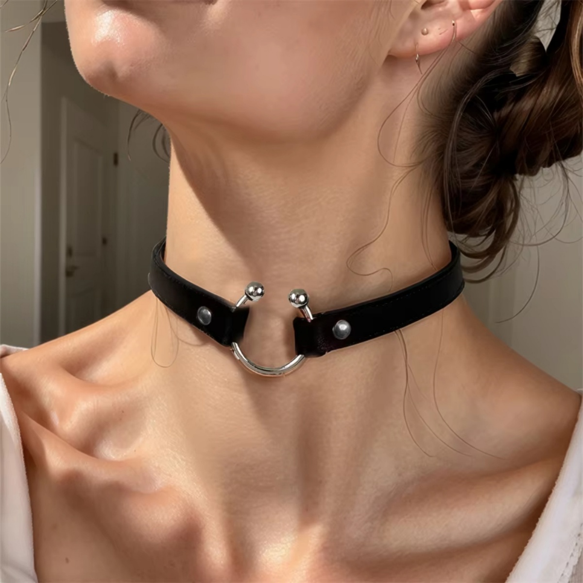 Модный чокер из искусственной  – обзор и цена Goth Punk Spike Choker