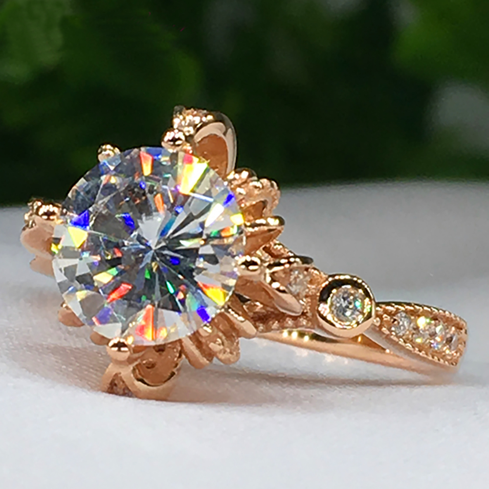 Кольцо обручальное/помолвочное – обзор и цена Moissanite Engagement Ring 1 Carat