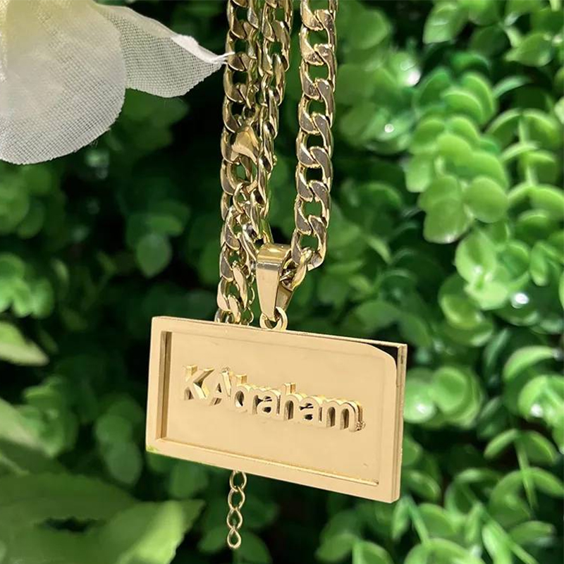 Ожерелье в стиле хип-хоп для м – обзор и цена Custom Name Necklace Stainless Steel