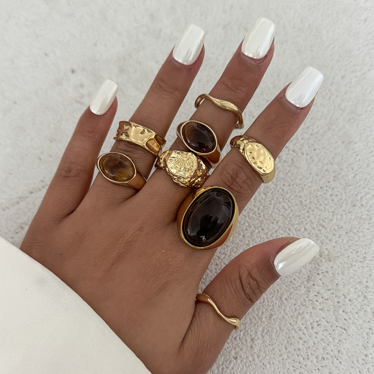 8 шт./компл. винтажные металли – обзор и цена Vintage Punk Knuckle Rings Set