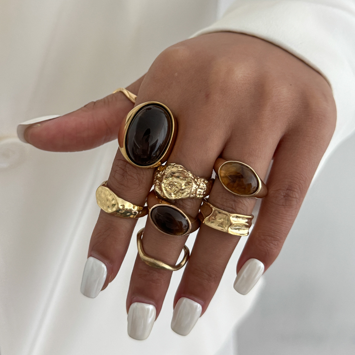 8 шт./компл. винтажные металли – обзор и цена Vintage Punk Knuckle Rings Set