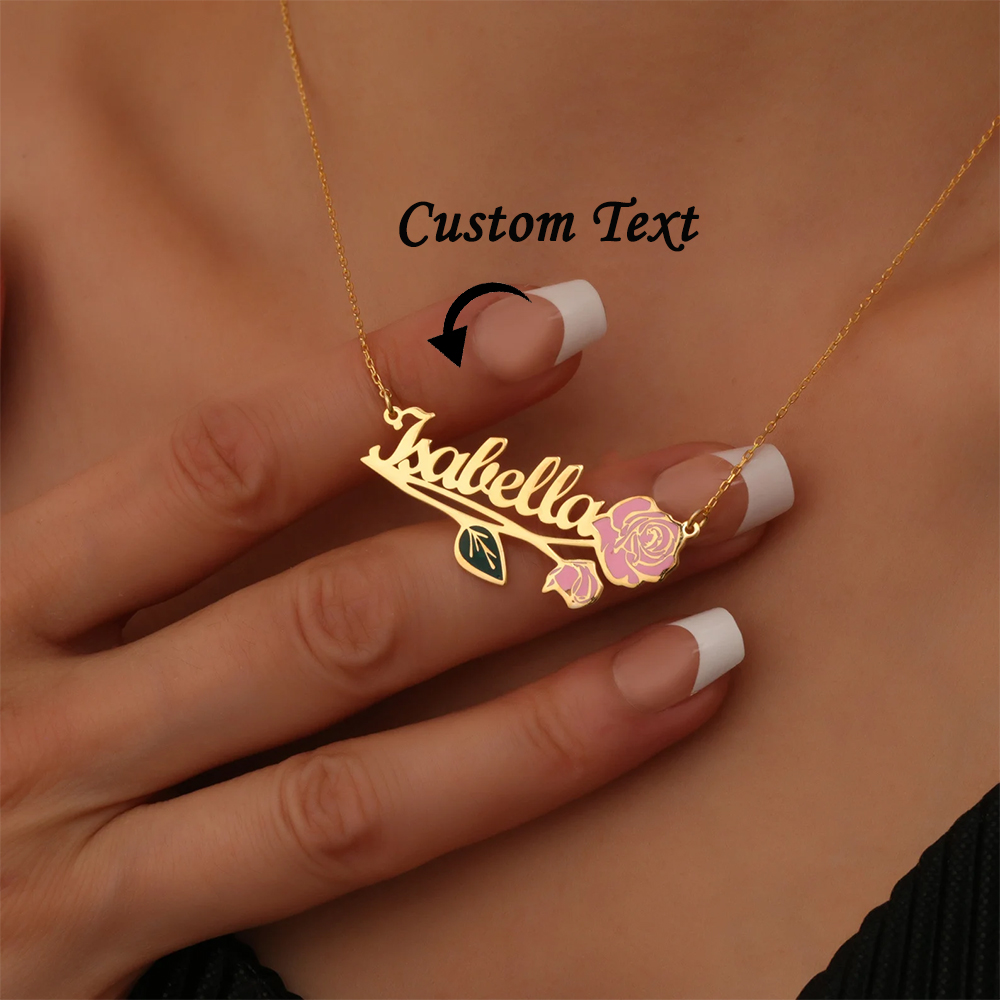 Персонализированное красочное  – обзор и цена Custom Name Necklace Stainless Steel