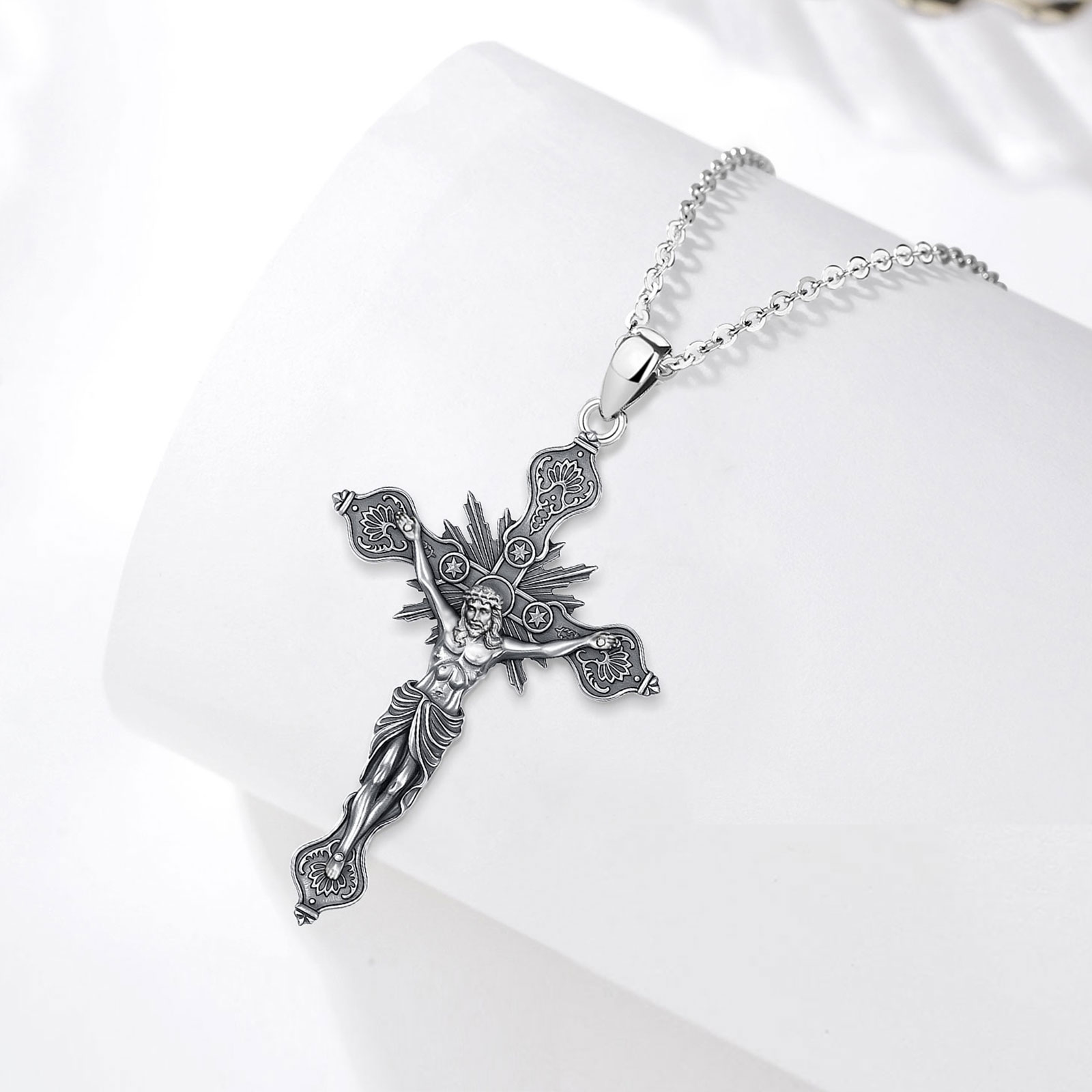 Eudora, новое ожерелье с крест – обзор и цена 925 Sterling Silver Chain Necklace Men