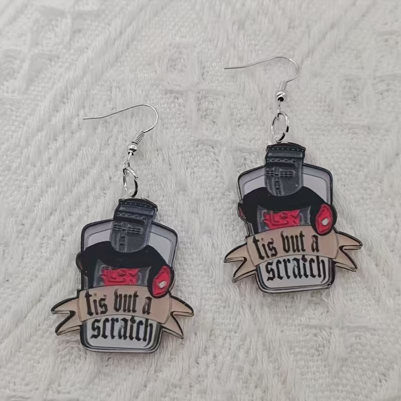 10 шт. акриловых черно-белых с – обзор и цена Earrings
