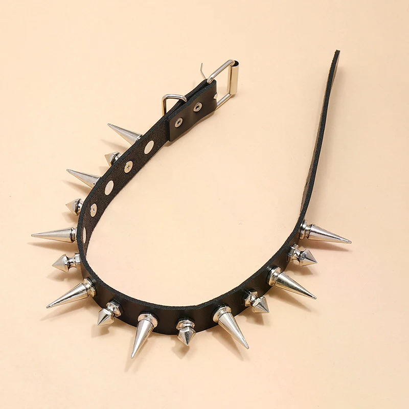 Длинный чокер с шипами в стиле – обзор и цена Goth Punk Spike Choker