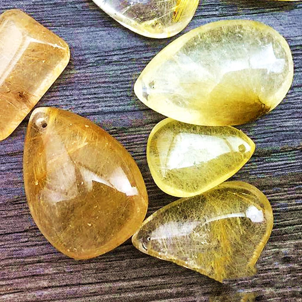 Золотой кулон из рутилового кв – обзор и цена Crystal Pendant Necklace Natural Stone