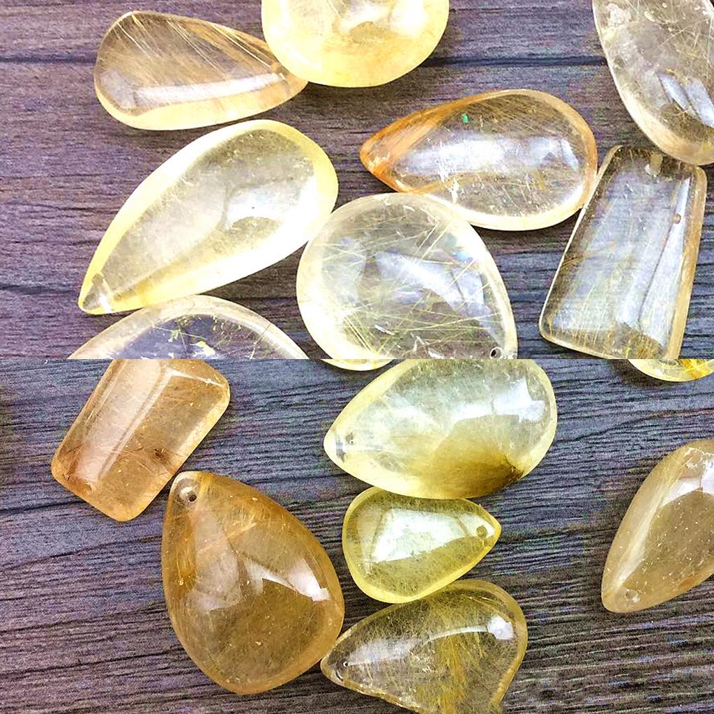 Золотой кулон из рутилового кв – обзор и цена Crystal Pendant Necklace Natural Stone