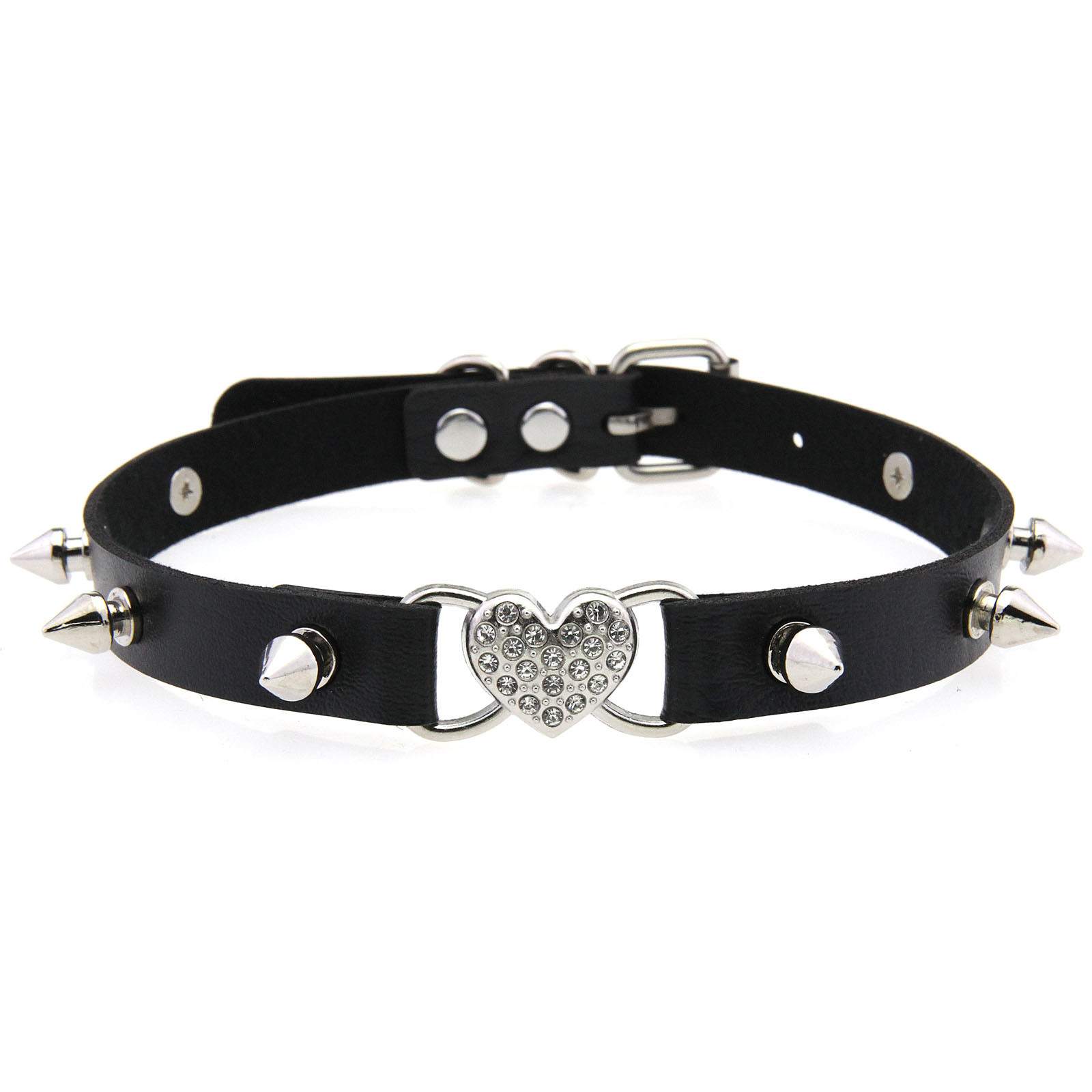 Черное колье-чокер с готически – обзор и цена Goth Punk Spike Choker