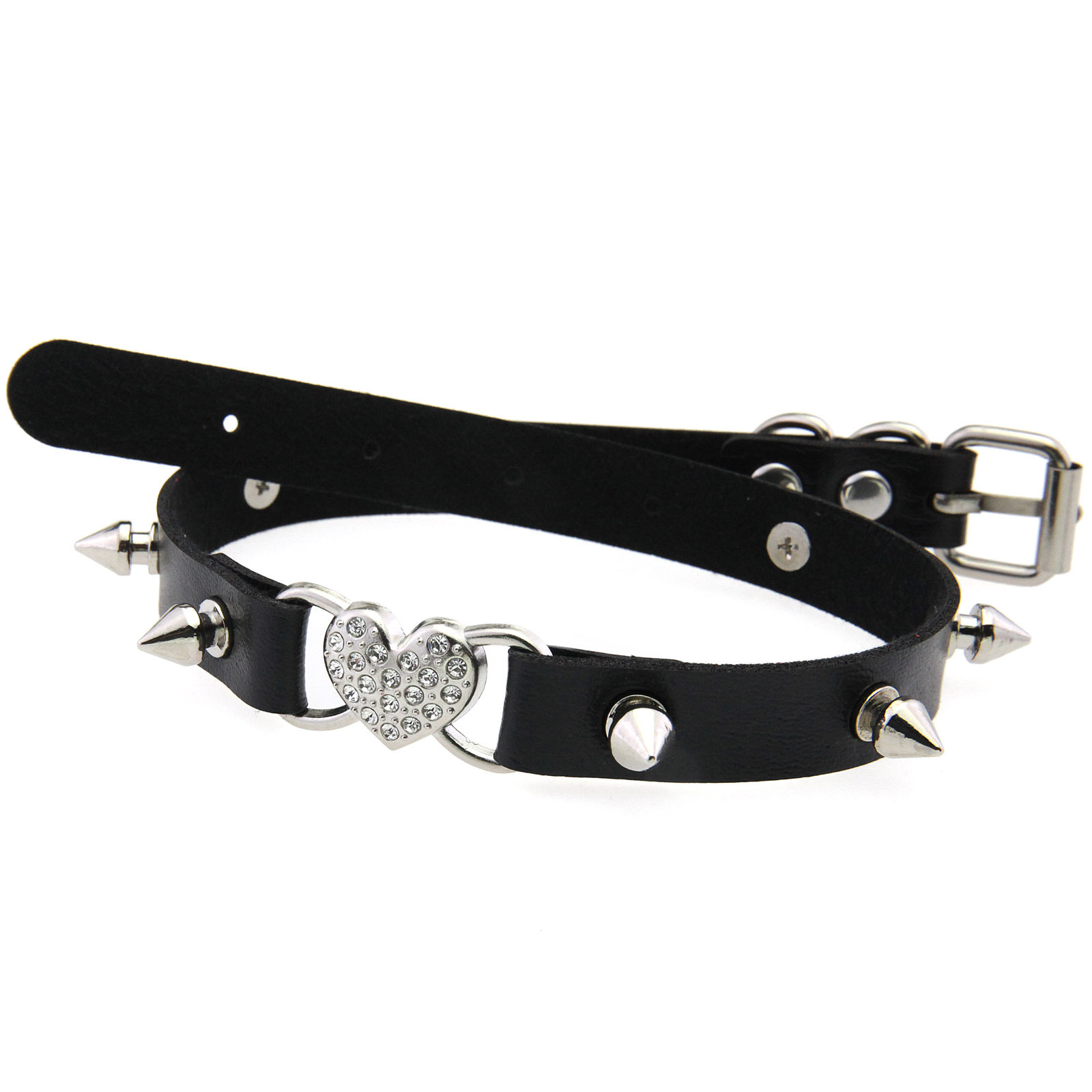 Черное колье-чокер с готически – обзор и цена Goth Punk Spike Choker