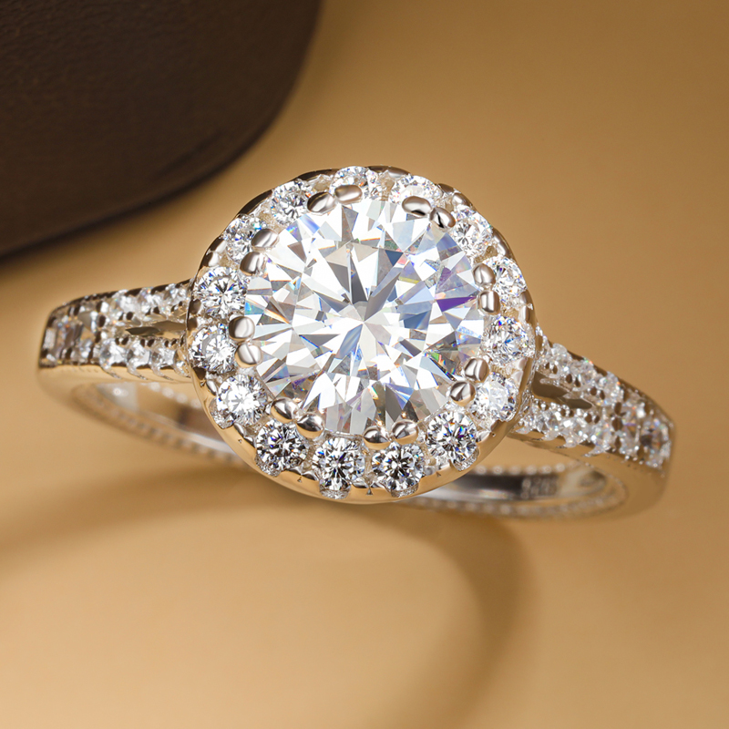 Настоящие кольца с муассанитом – обзор и цена Moissanite Engagement Ring 1 Carat