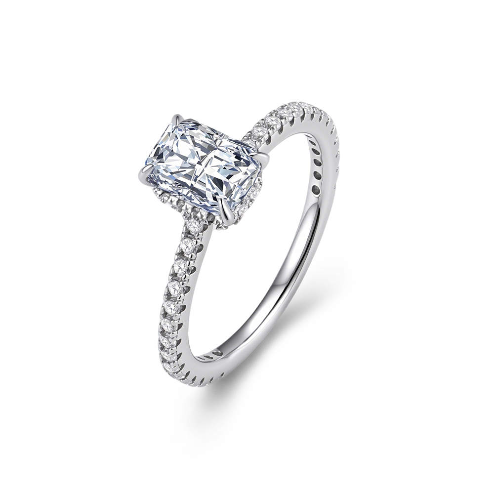 Кольцо из стерлингового серебр – обзор и цена Moissanite Engagement Ring 1 Carat