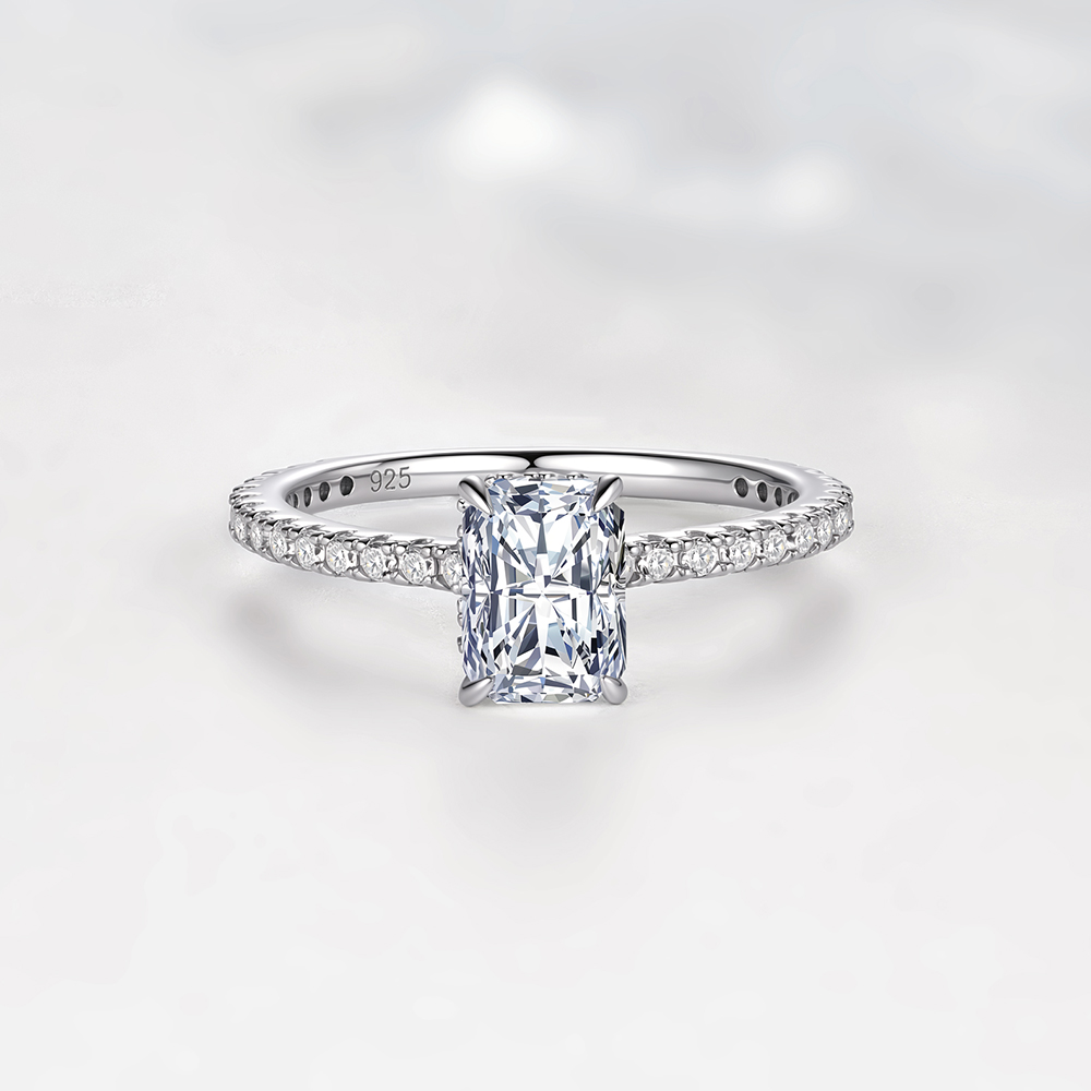 Кольцо из стерлингового серебр – обзор и цена Moissanite Engagement Ring 1 Carat