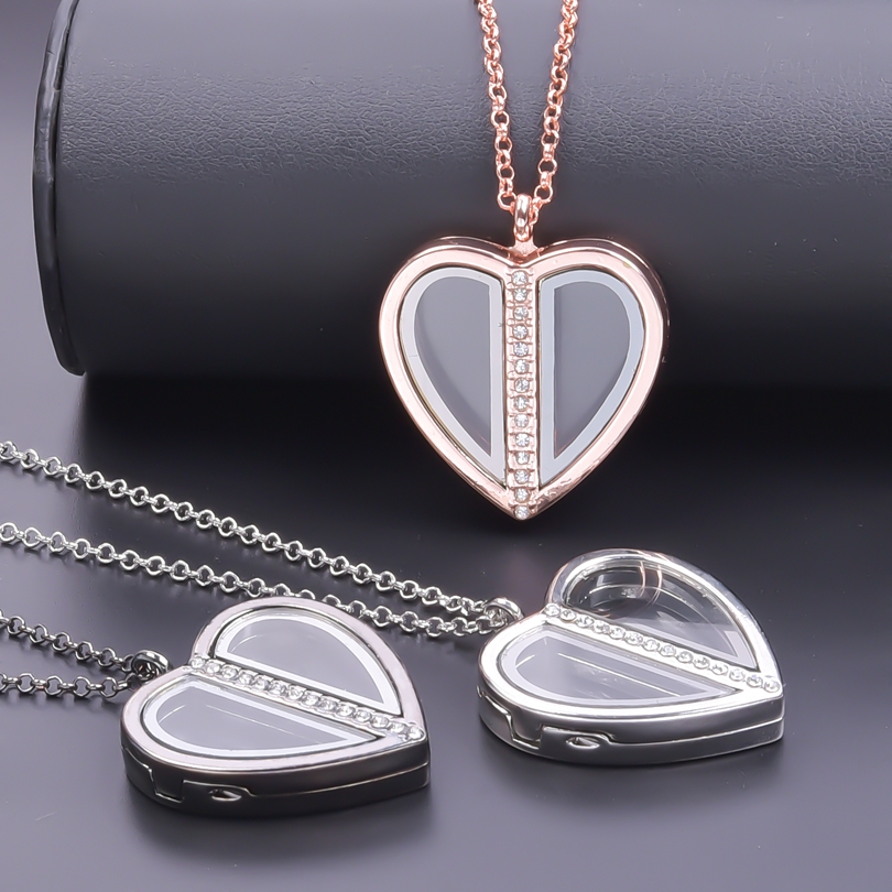 Магнитное ожерелье-медальон в  – обзор и цена Heart Locket Necklace Photo
