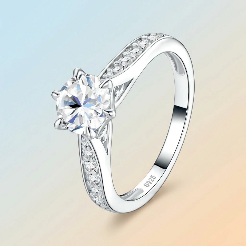 Роскошное женское кольцо Apais – обзор и цена Moissanite Engagement Ring 1 Carat