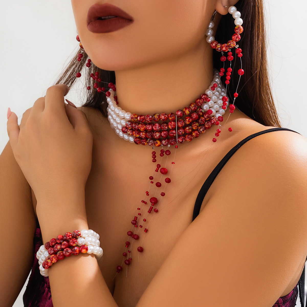 Женское винтажное ожерелье с п – обзор и цена Pearl Choker Necklace Vintage