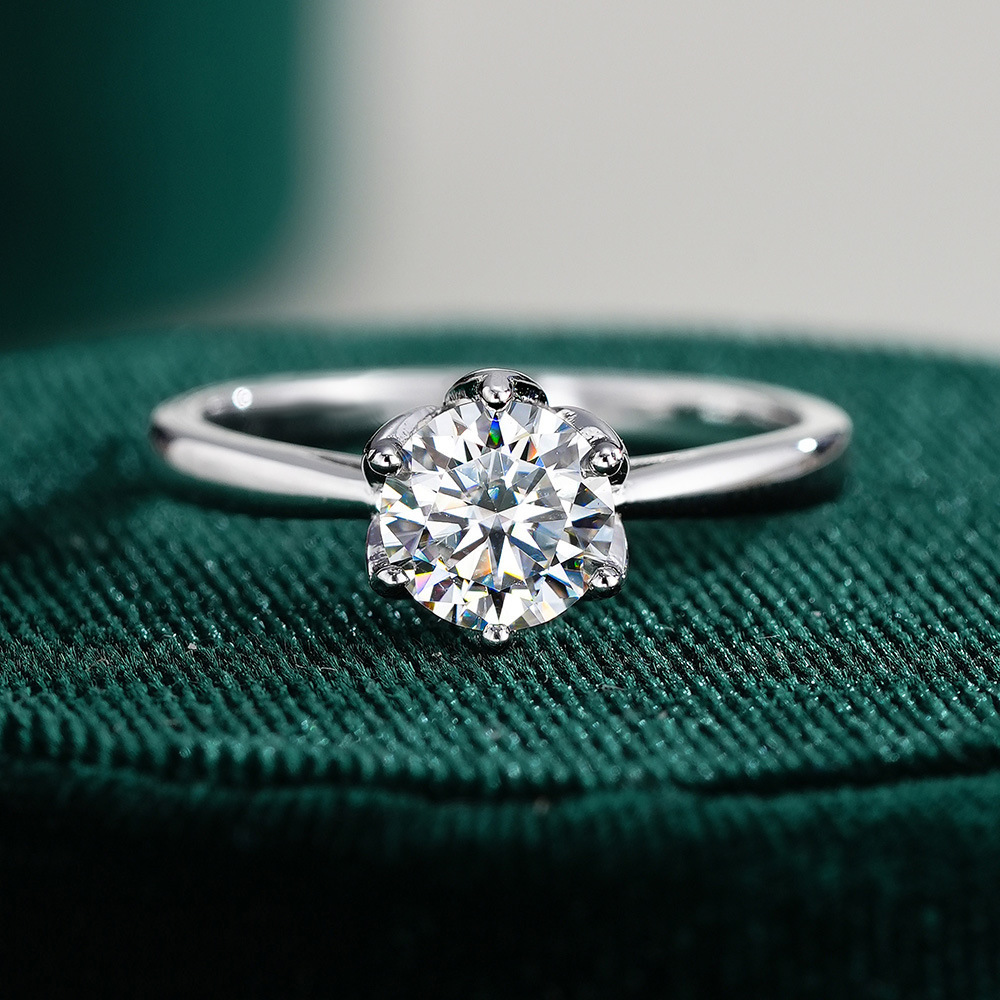 Кольцо JoyceJelly Classic с ше – обзор и цена Moissanite Engagement Ring 1 Carat
