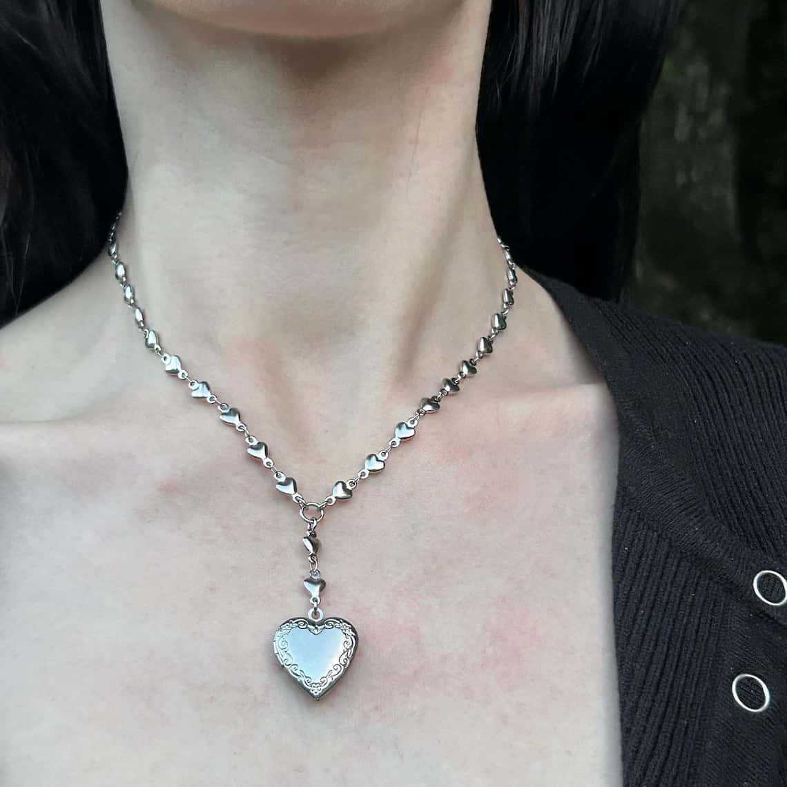 Ожерелье-цепочка-лариат с четк – обзор и цена Heart Locket Necklace Photo