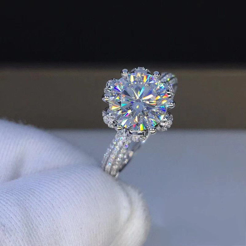Кольцо с морганитом и выращенн – обзор и цена Moissanite Engagement Ring 1 Carat